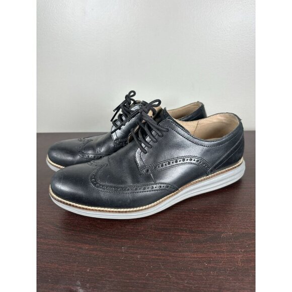 Cole Haan Original Grand Wingtip Oxfords Black Size 9.5 Mens C2640 Leather main image 5